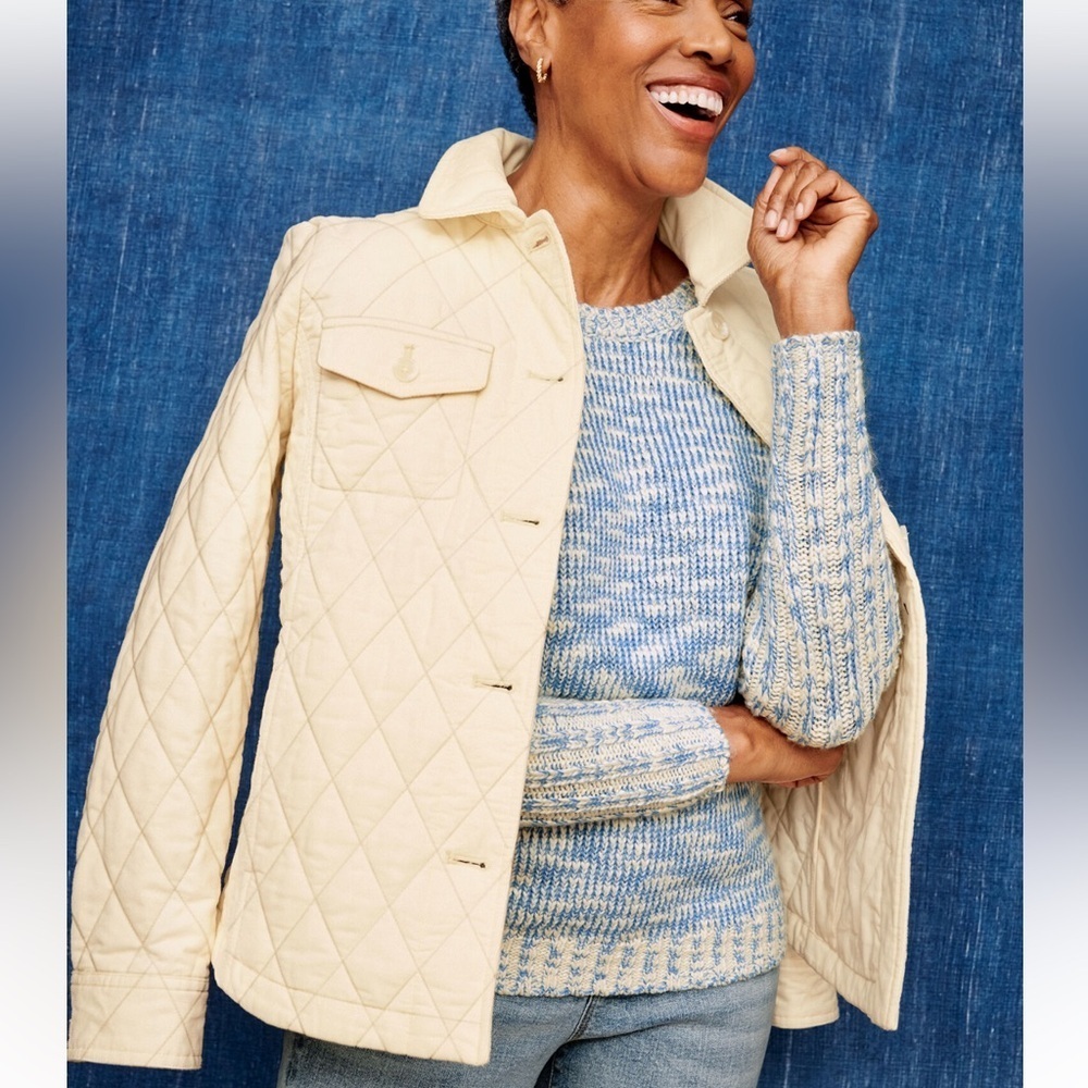 Talbots quilted barn jacket shirt-jacket Small